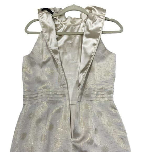 ANTONIO MELANI silk Sheath Dress Women 4 Halter Slimming Quiet Luxury Comfort - Picture 9 of 11